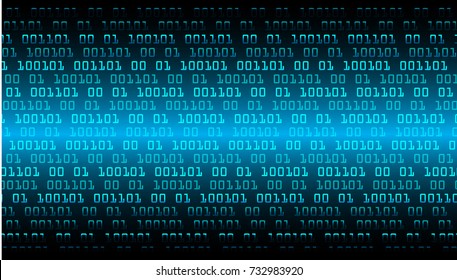 binary circuit board future technology, blue cyber security concept background, abstract hi speed digital internet.motion move blur. pixel vector