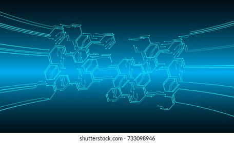 binary circuit board future technology, blue cyber security concept background, abstract hi speed digital internet.motion move blur. pixel vector