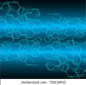 binary circuit board future technology, blue cyber security concept background, abstract hi speed digital internet.motion move blur. pixel vector