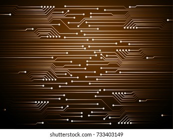 binary circuit board future technology, brown cyber security concept background, abstract hi speed digital internet.motion move blur. pixel vector