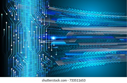 binary circuit board future technology, blue cyber security concept background, abstract hi speed digital internet.motion move blur. pixel vector