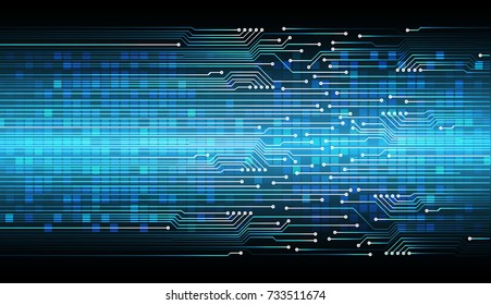 binary circuit board future technology, blue cyber security concept background, abstract hi speed digital internet.motion move blur. pixel vector