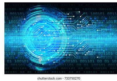 binary circuit board future technology, blue cyber security concept background, abstract hi speed digital internet.motion move blur. pixel vector