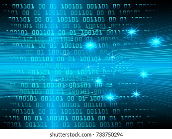 binary circuit board future technology, blue cyber security concept background, abstract hi speed digital internet.motion move blur. pixel vector