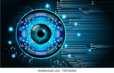 binary circuit board future technology, blue eye cyber security concept background, abstract hi speed digital internet.motion move blur. pixel vector