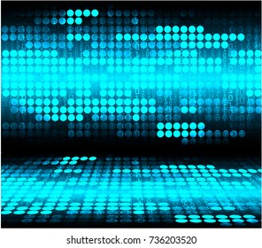 binary circuit board future technology, blue cyber security concept background, abstract hi speed digital internet.motion move blur. pixel vector