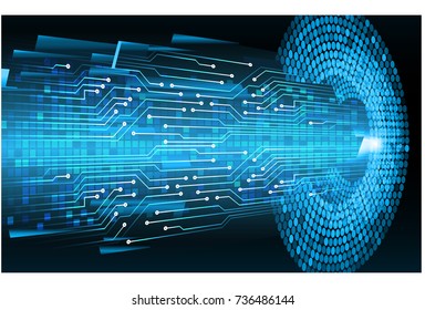binary circuit board future technology, blue cyber security concept background, abstract hi speed digital internet.motion move blur. pixel vector