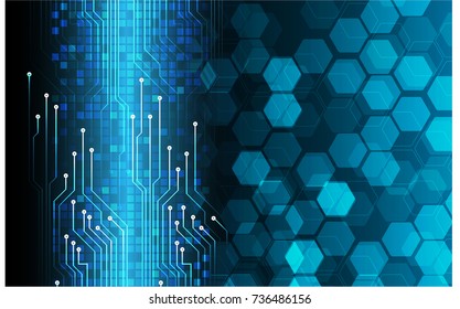 binary circuit board future technology, blue cyber security concept background, abstract hi speed digital internet.motion move blur. pixel vector