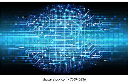 binary circuit board future technology, blue cyber security concept background, abstract hi speed digital internet.motion move blur. pixel vector