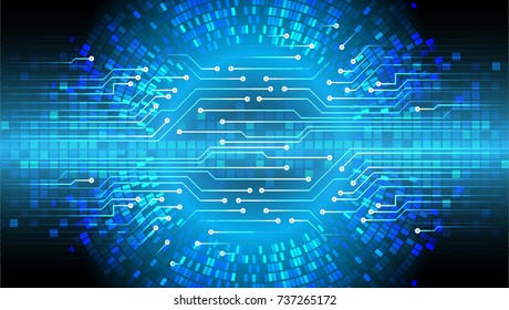 binary circuit board future technology, blue cyber security concept background, abstract hi speed digital internet.motion move blur. pixel vector