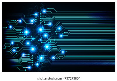 binary circuit board future technology, blue cyber security concept background, abstract hi speed digital internet.motion move blur. pixel vector