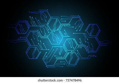 binary circuit board future technology, blue cyber security concept background, abstract hi speed digital internet.motion move blur. pixel vector