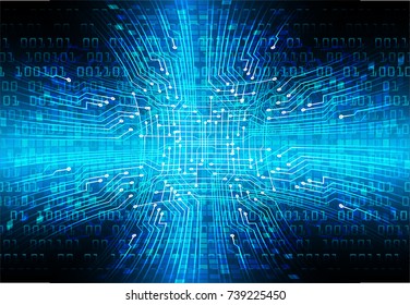binary circuit board future technology, blue cyber security concept background, abstract hi speed digital internet.motion move blur. pixel vector