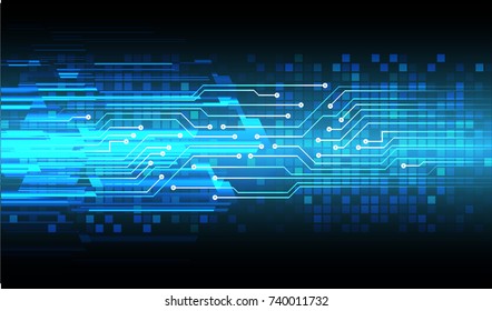 binary circuit board future technology, blue cyber security concept background, abstract hi speed digital internet.motion move blur. pixel vector