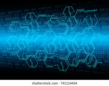 binary circuit board future technology, blue cyber security concept background, abstract hi speed digital internet.motion move blur. pixel vector