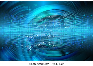 binary circuit board future technology, blue cyber security concept background, abstract hi speed digital internet.motion move blur. pixel vector