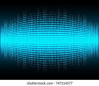 binary circuit board future technology, blue cyber security concept background, abstract hi speed digital internet.motion move blur. pixel vector