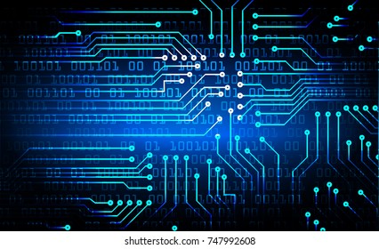binary circuit board future technology, blue cyber security concept background, abstract hi speed digital internet.motion move blur. pixel vector