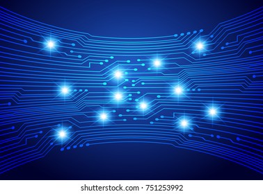 binary circuit board future technology, blue cyber security concept background, abstract hi speed digital internet.motion move blur. pixel vector