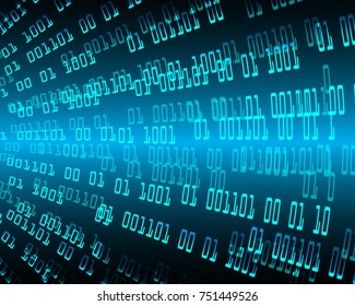 binary circuit board future technology, blue cyber security concept background, abstract hi speed digital internet.motion move blur. pixel vector