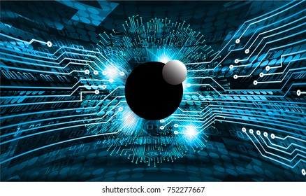 binary circuit board future technology, blue eye cyber security concept background, abstract hi speed digital internet.motion move blur. pixel vector