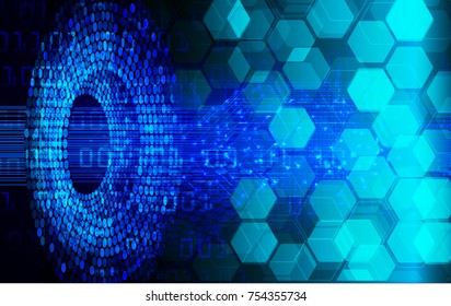 binary circuit board future technology, blue cyber security concept background, abstract hi speed digital internet.motion move blur. pixel vector