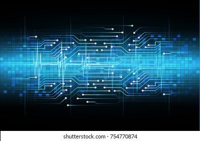 binary circuit board future technology, blue cyber security concept background, abstract hi speed digital internet.motion move blur. pixel vector