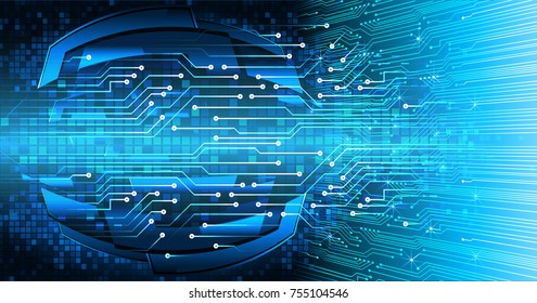 binary circuit board future technology, blue cyber security concept background, abstract hi speed digital internet.motion move blur. pixel vector