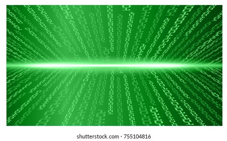 binary circuit board future technology, green cyber security concept background, abstract hi speed digital internet.motion move blur. pixel vector