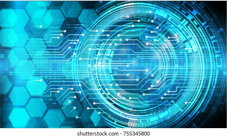 binary circuit board future technology, blue cyber security concept background, abstract hi speed digital internet.motion move blur. pixel vector
