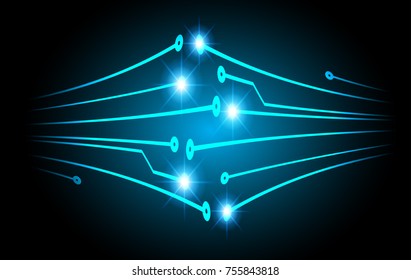 binary circuit board future technology, blue cyber security concept background, abstract hi speed digital internet.motion move blur. pixel vector