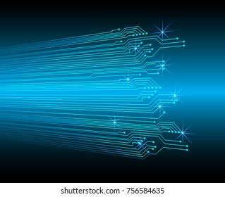 binary circuit board future technology, blue cyber security concept background, abstract hi speed digital internet.motion move blur. pixel vector
