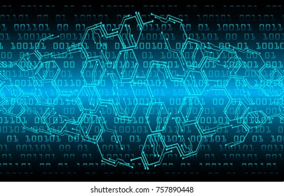 binary circuit board future technology, blue cyber security concept background, abstract hi speed digital internet.motion move blur. pixel vector