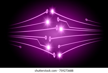 binary circuit board future technology, purple cyber security concept background, abstract hi speed digital internet.motion move blur. pixel vector