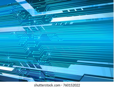 binary circuit board future technology, blue cyber security concept background, abstract hi speed digital internet.motion move blur. pixel vector