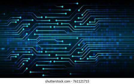 binary circuit board future technology, blue cyber security concept background, abstract hi speed digital internet.motion move blur. pixel vector