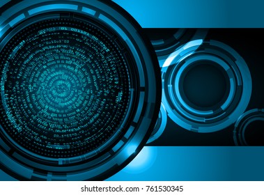 binary circuit board future technology, blue cyber security concept background, abstract hi speed digital internet.motion move blur. pixel vector