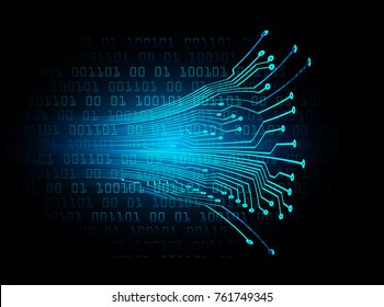 binary circuit board future technology, blue cyber security concept background, abstract hi speed digital internet.motion move blur. pixel vector