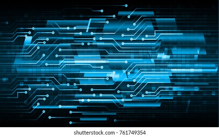 binary circuit board future technology, blue cyber security concept background, abstract hi speed digital internet.motion move blur. pixel vector