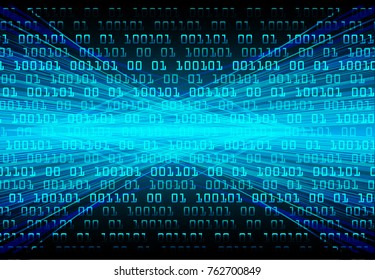 binary circuit board future technology, blue cyber security concept background, abstract hi speed digital internet.motion move blur. pixel vector