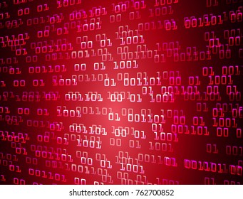 binary circuit board future technology, red cyber security concept background, abstract hi speed digital internet.motion move blur. pixel vector