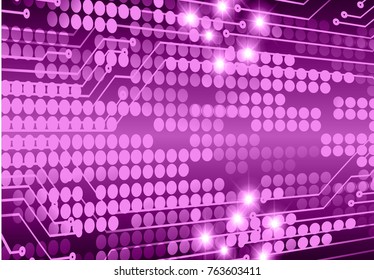 binary circuit board future technology, purple cyber security concept background, abstract hi speed digital internet.motion move blur. pixel vector