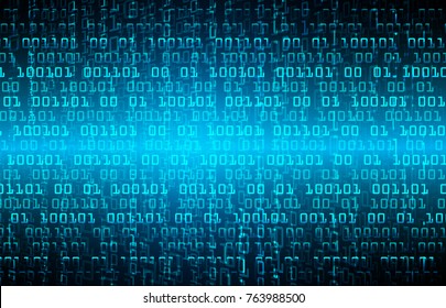 binary circuit board future technology, blue cyber security concept background, abstract hi speed digital internet.motion move blur. pixel vector