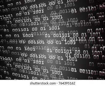 binary circuit board future technology, black cyber security concept background, abstract hi speed digital internet.motion move blur. pixel vector