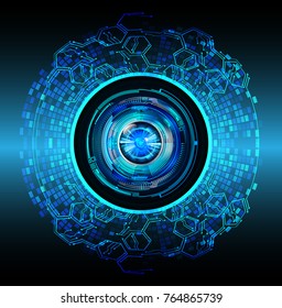 binary circuit board future technology, blue cyber security concept background, abstract hi speed digital internet.motion move blur. pixel vector