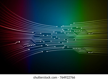 binary circuit board future technology, blue red yellow cyber security concept background, abstract hi speed digital internet.motion move blur. pixel vector