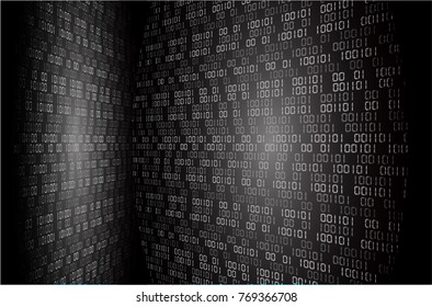 binary circuit board future technology, black cyber security concept background, abstract hi speed digital internet.motion move blur. pixel vector