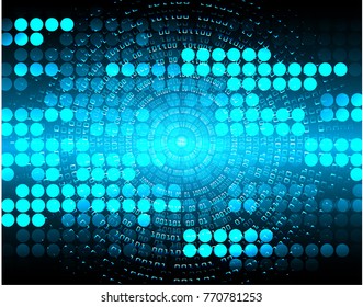 binary circuit board future technology, blue cyber security concept background, abstract hi speed digital internet.motion move blur. pixel vector
