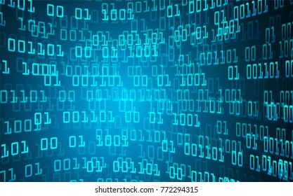 binary circuit board future technology, blue cyber security concept background, abstract hi speed digital internet.motion move blur. pixel vector