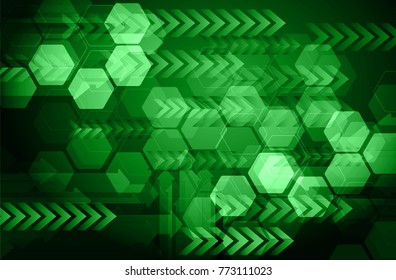 binary circuit board future technology, green arrow cyber security concept background, abstract hi speed digital internet.motion move blur. pixel vector